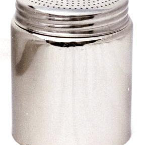 Stainless steel cocoa shaker for sprinkling chocolate powder