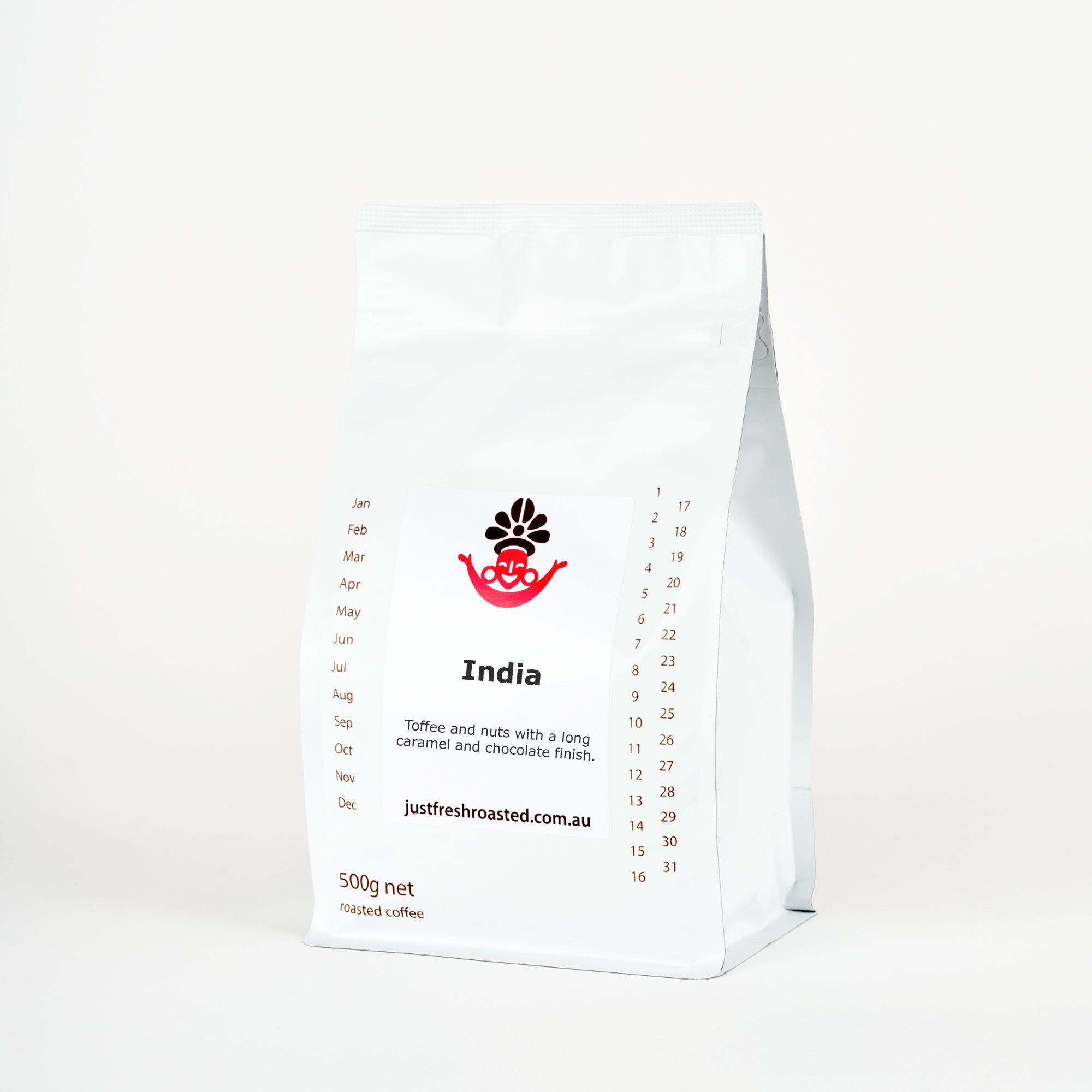 500g pack of single origin India arabica roasted coffee