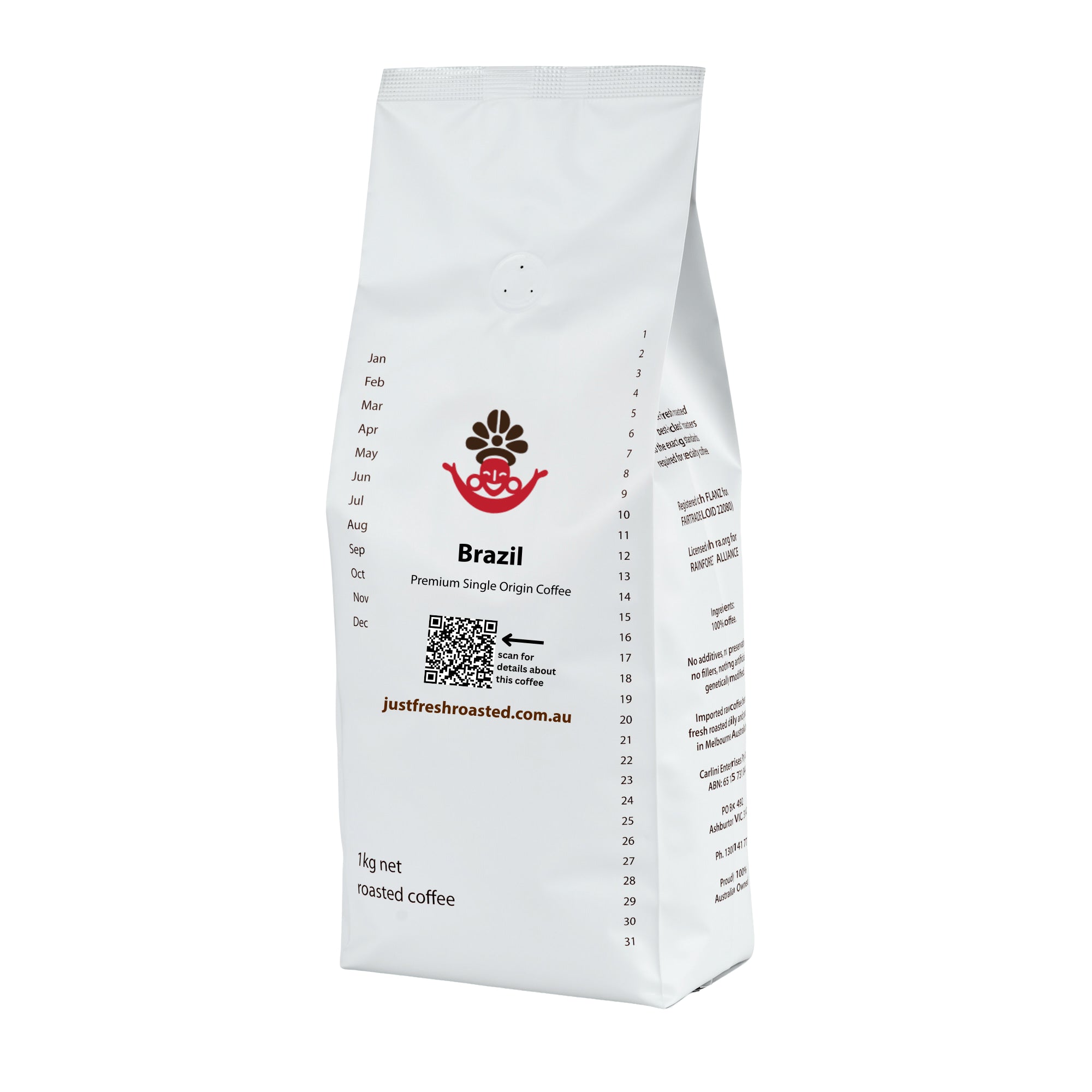 1kg premium coffee beans from Brazil