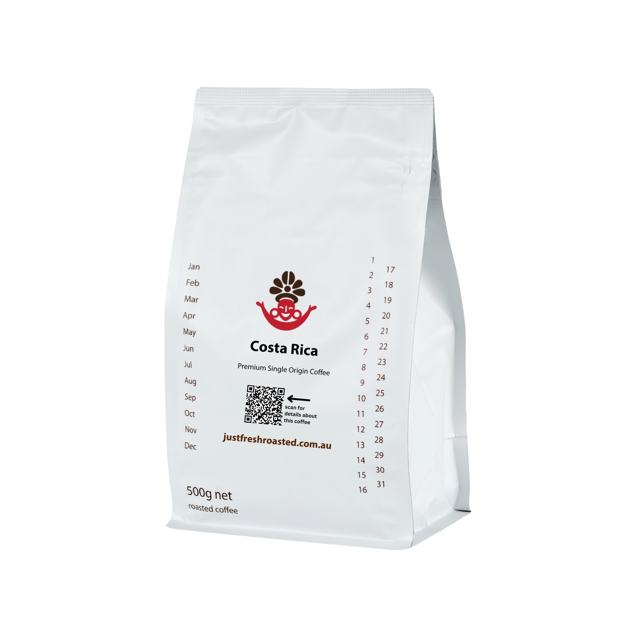 500g bag of quality single origin Costa Rica roasted coffee