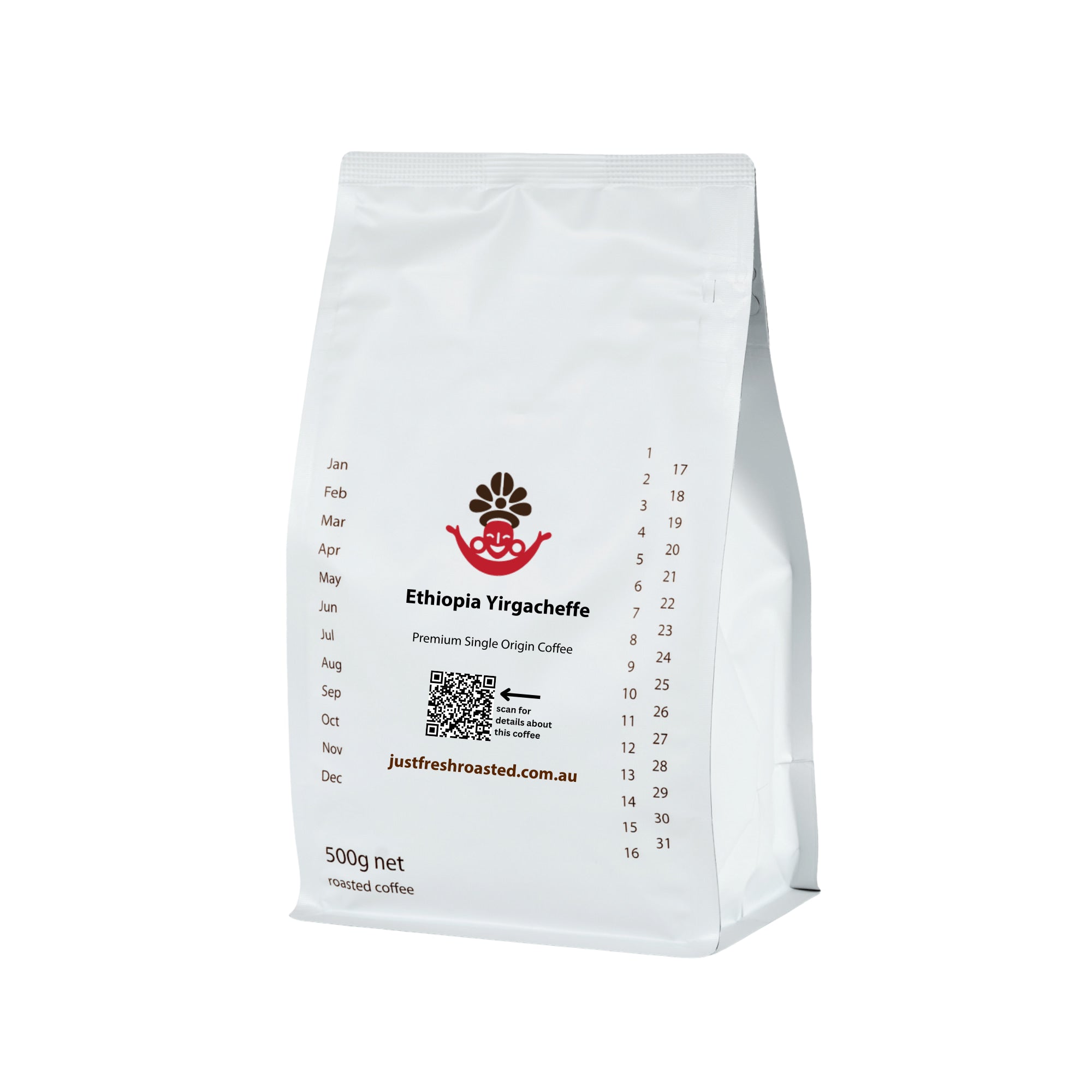 500g pack of Ethiopia Yirgacheffe fresh roasted coffee