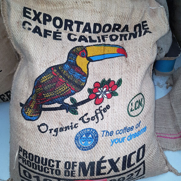 Bag of Organic Mountain Water chemical free Mexico Decaf coffee